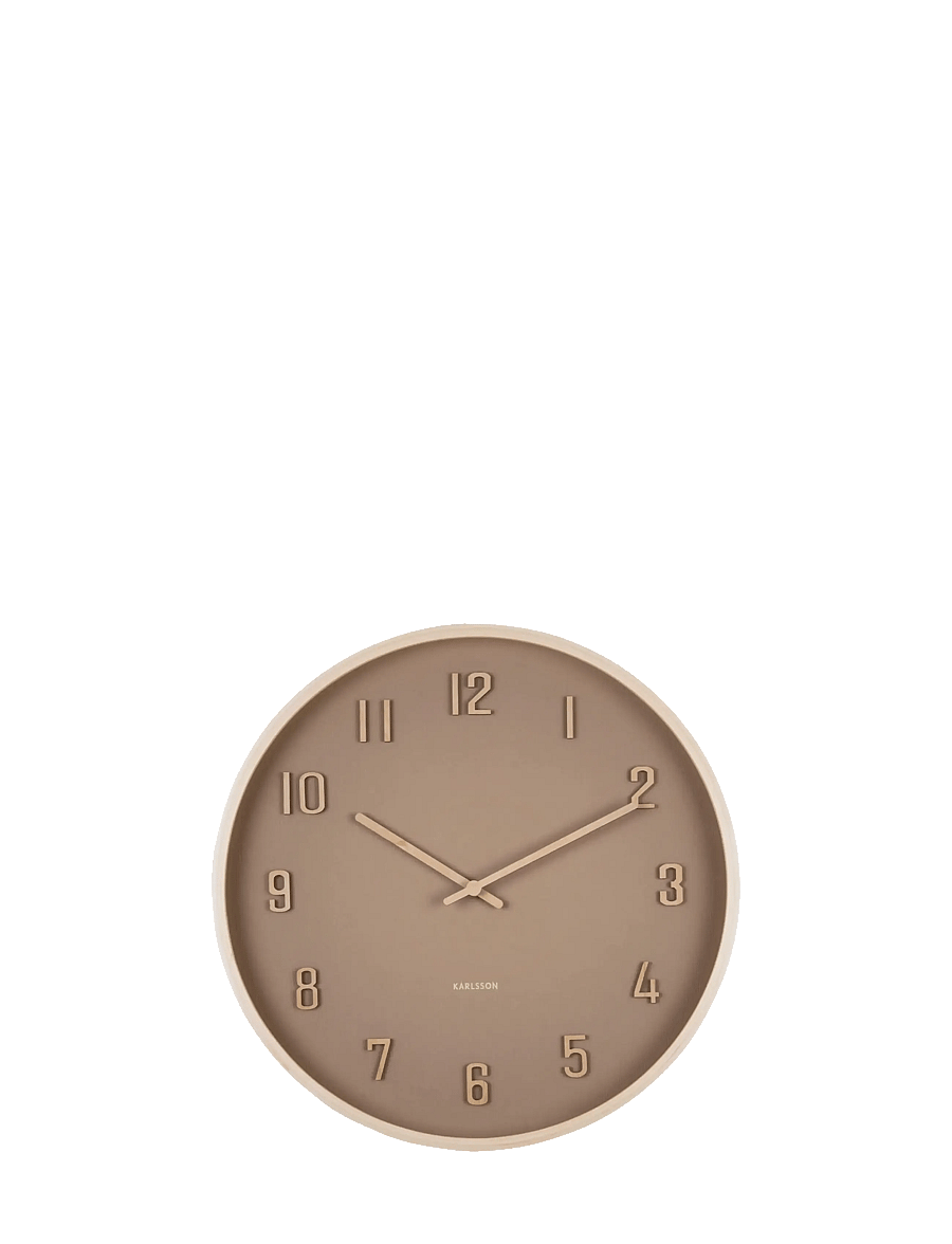 KARLSSON - Wall clock Nervadura soft brown w. light wood - wanduhren - soft brown w. light wood - 1