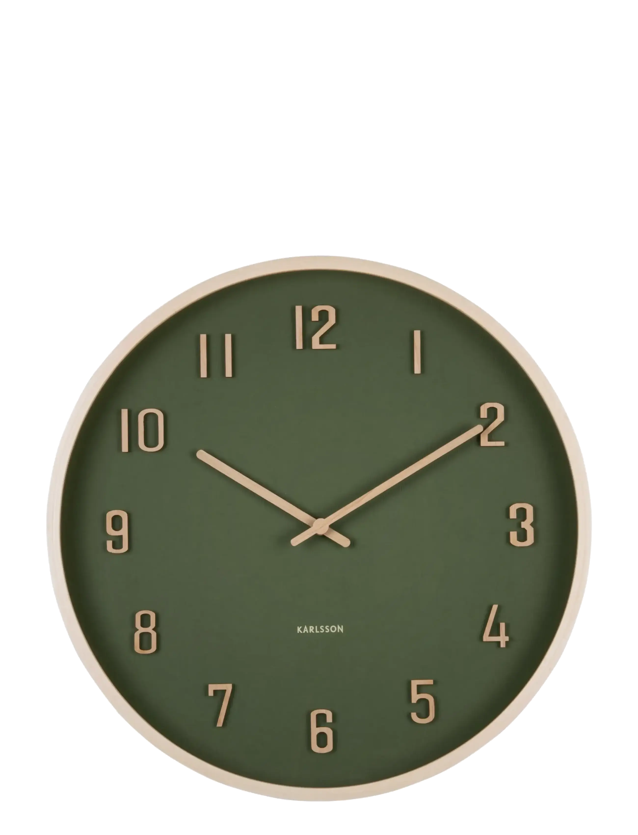 KARLSSON - Wall clock Nervadura dark green w. light wood - wanduhren - dark green w. light wood - 2