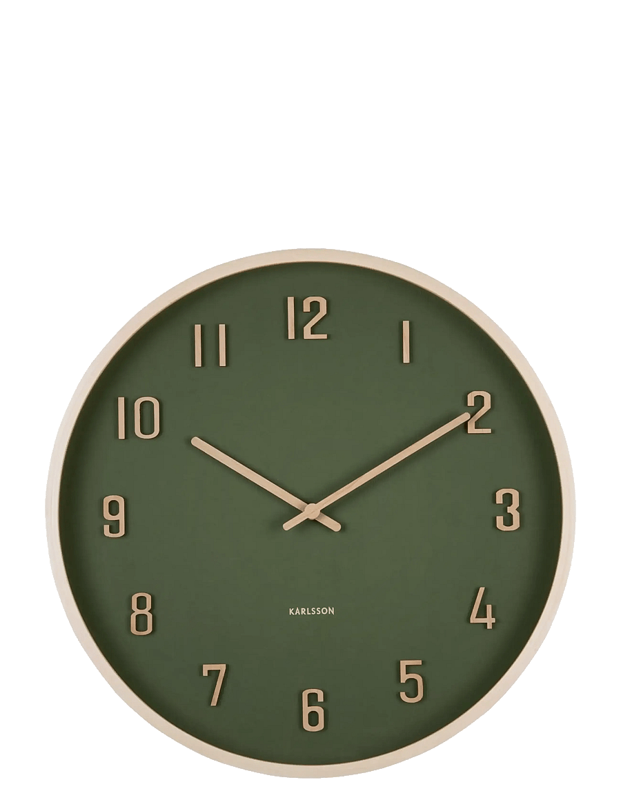 KARLSSON - Wall clock Nervadura dark green w. light wood - seinakellad - dark green w. light wood - 2