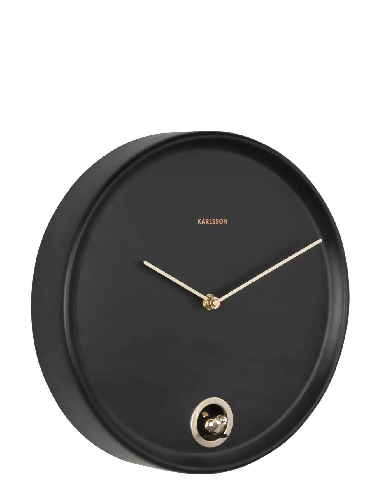 KARLSSON Wall Clock Esencia Cuckoo Black, Vægur, Sort, Str: Ø 30 CM