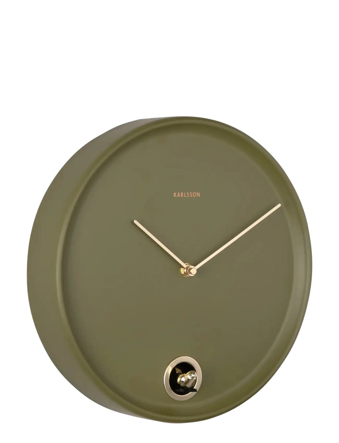 KARLSSON Wall Clock Esencia Cuckoo Luxury Green, Vægur, Kakigrøn, Str: Ø 30 CM