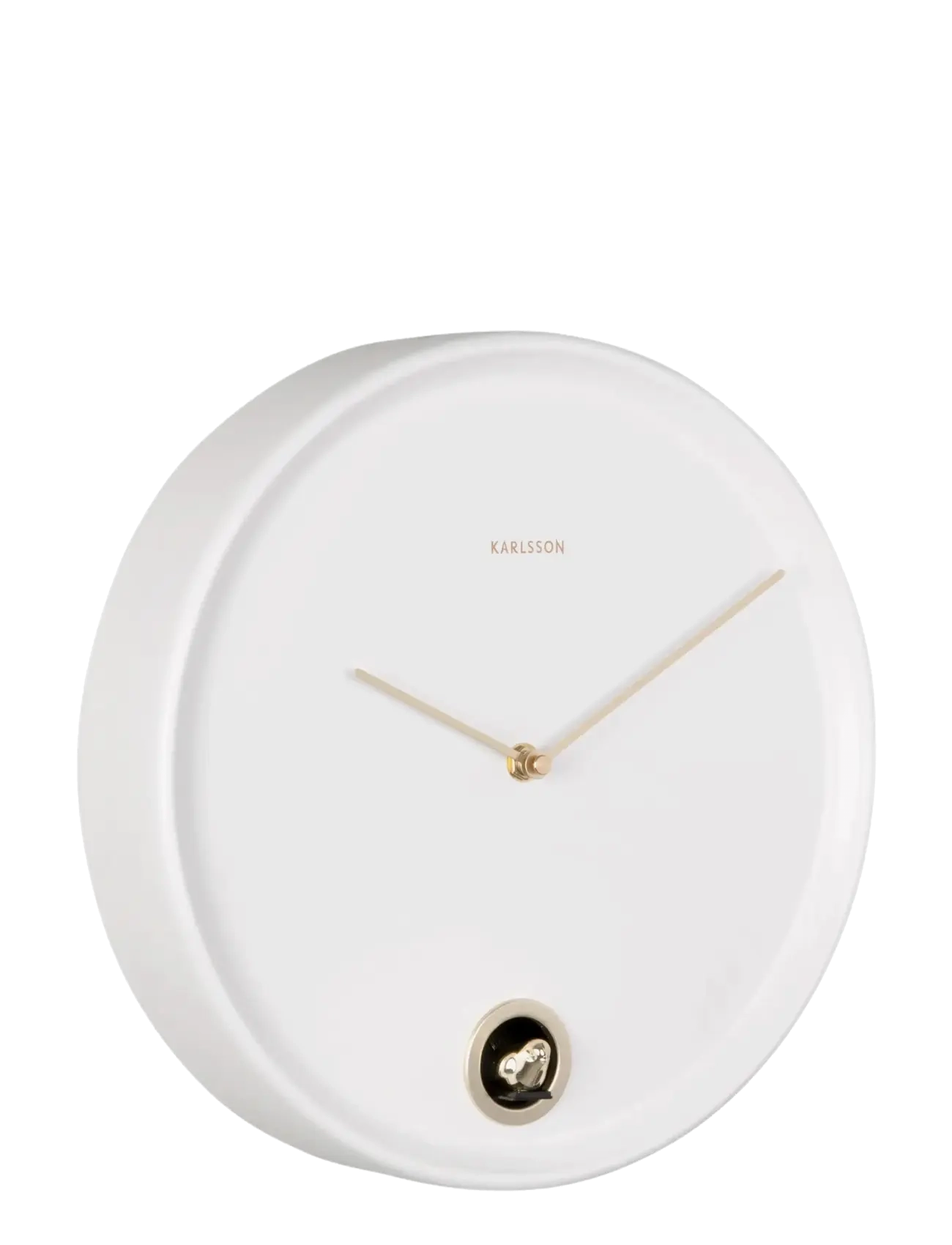 KARLSSON Wall Clock Esencia Cuckoo White, Vægur, Hvid, Str: Ø 30 CM