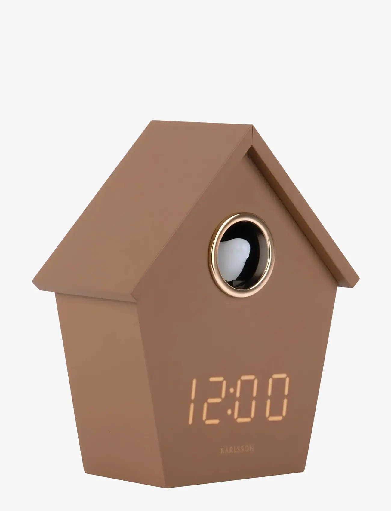 KARLSSON - Alarm clock Riqueza Cuckoo LED mocha brown - Äratuskellad - mocha brown - 1