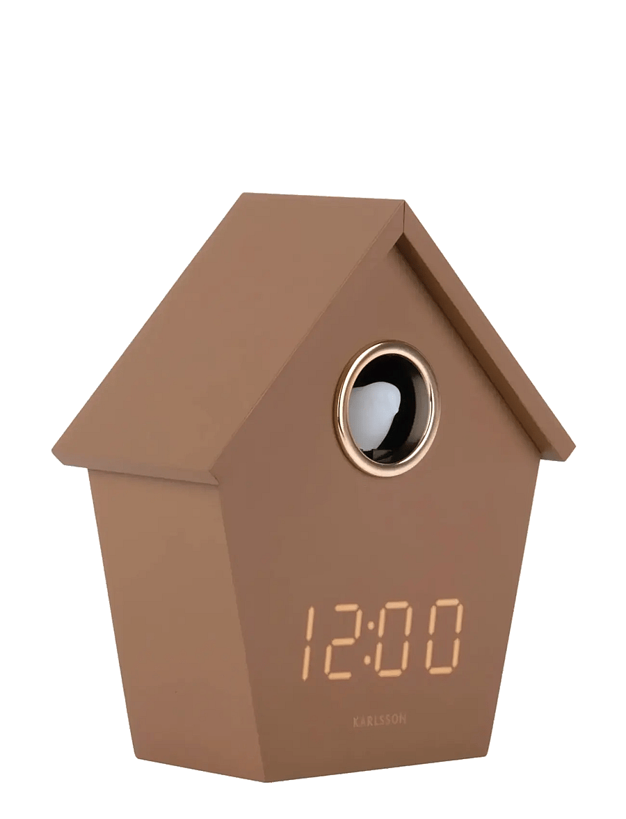 KARLSSON - Alarm clock Riqueza Cuckoo LED mocha brown - Äratuskellad - mocha brown - 1