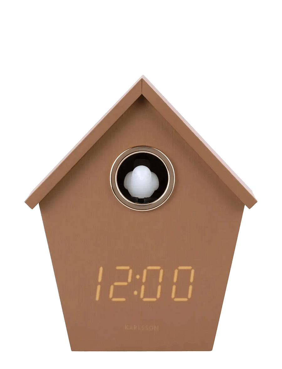 KARLSSON - Alarm clock Riqueza Cuckoo LED mocha brown - Äratuskellad - mocha brown - 2