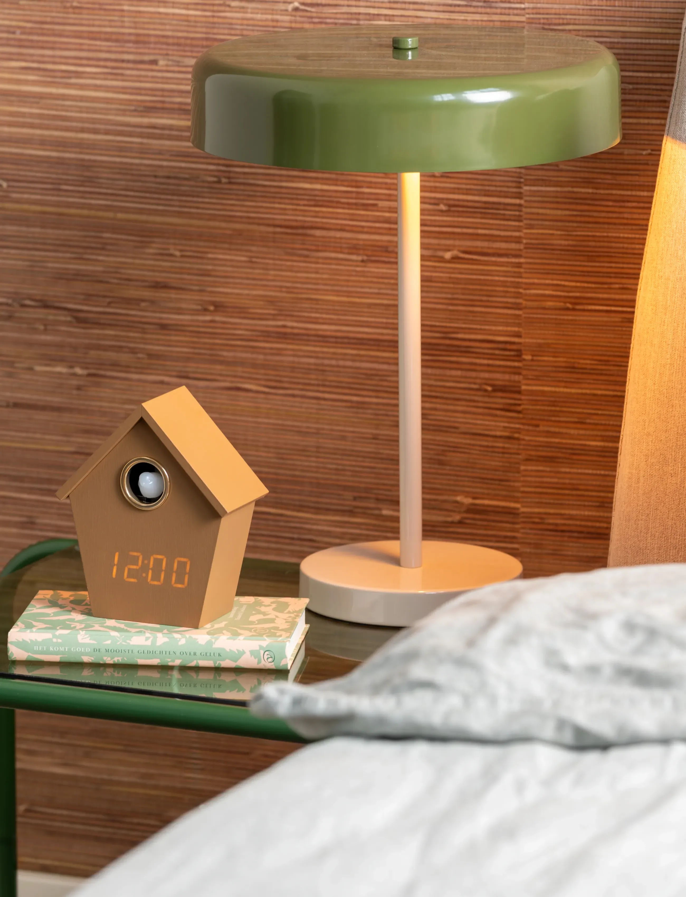KARLSSON Alarm Clock Riqueza Cuckoo Led Mocha Brown, H 15.3 cm, Watches, Braun - Clocks, Homeware