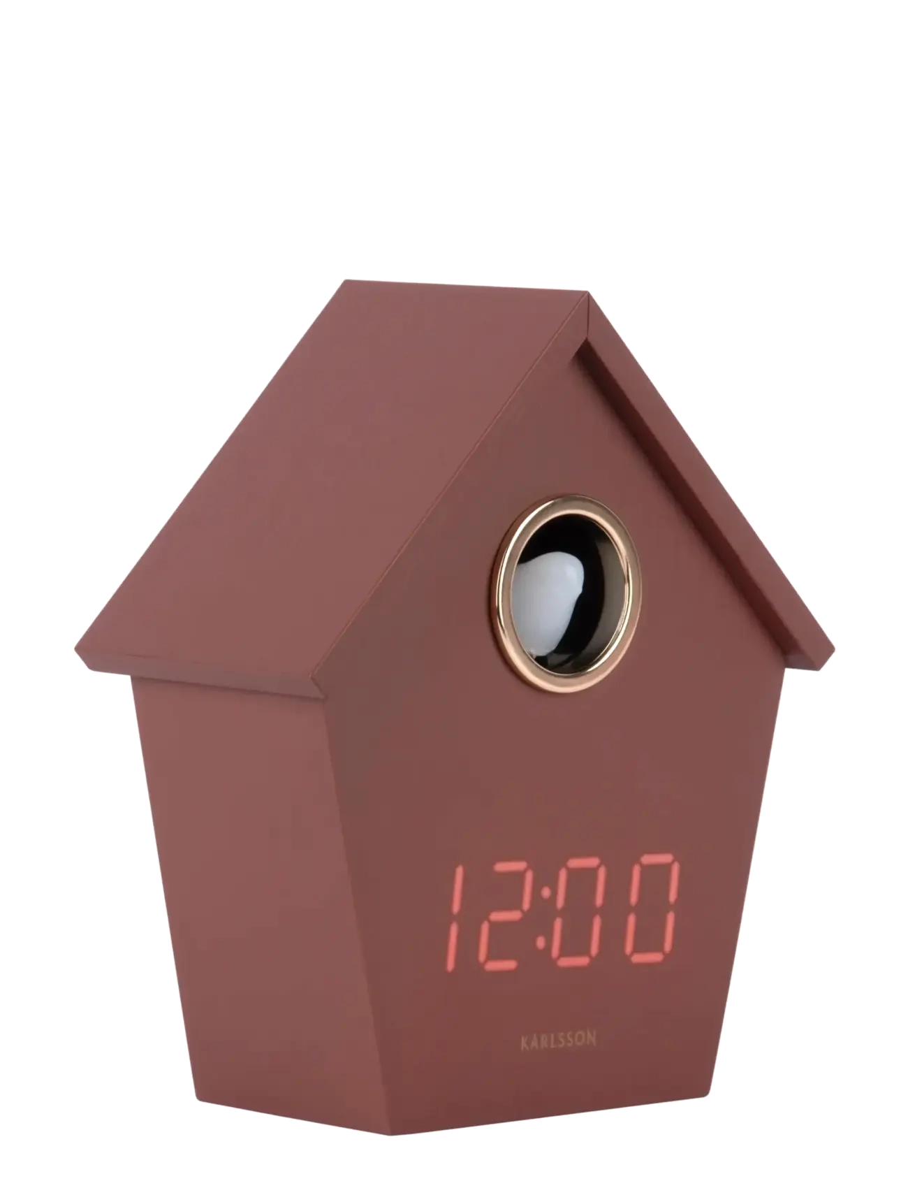 KARLSSON Alarm Clock Riqueza Cuckoo Led Burgundy Red, Vækkeur, Bordeaux, Str: H 15.3CM