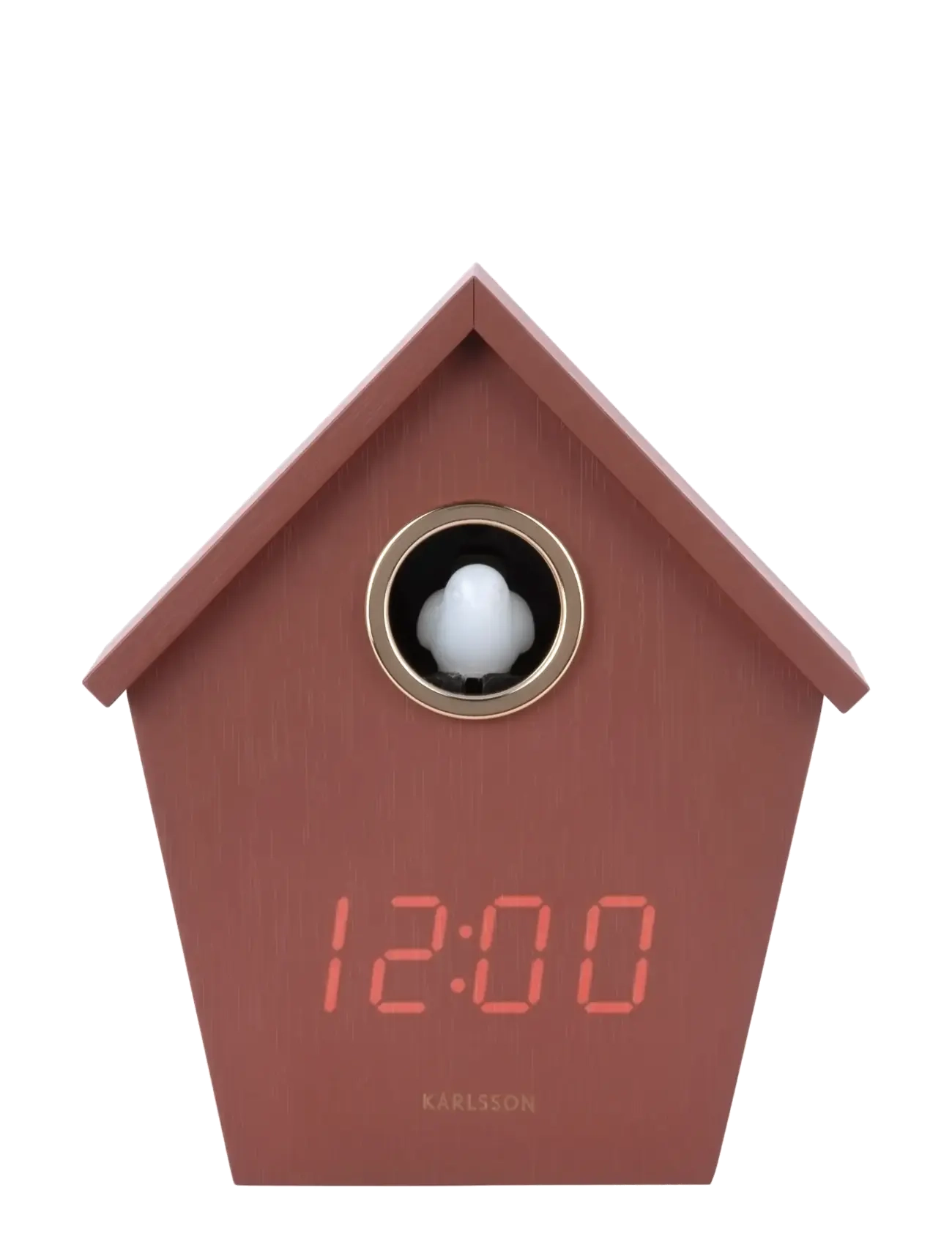 KARLSSON - Alarm clock Riqueza Cuckoo LED burgundy red - wecker - burgundy red - 2