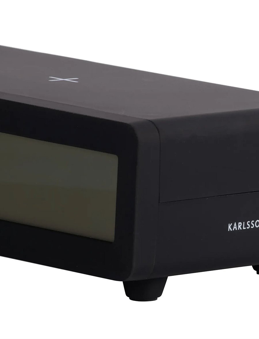 KARLSSON - Alarm clock Berlin LCD w. charger - black - 4