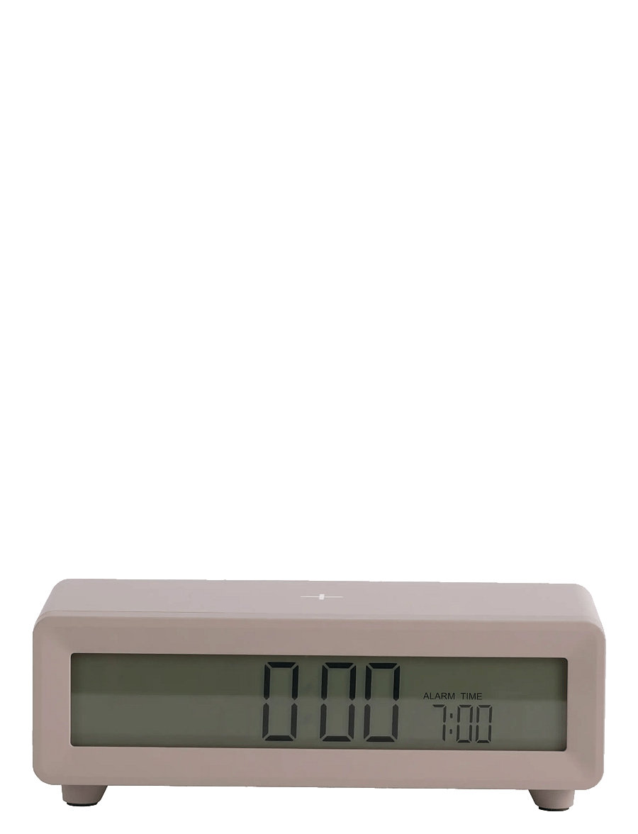 KARLSSON - Alarm clock Berlin LCD w. charger - warm grey - 1