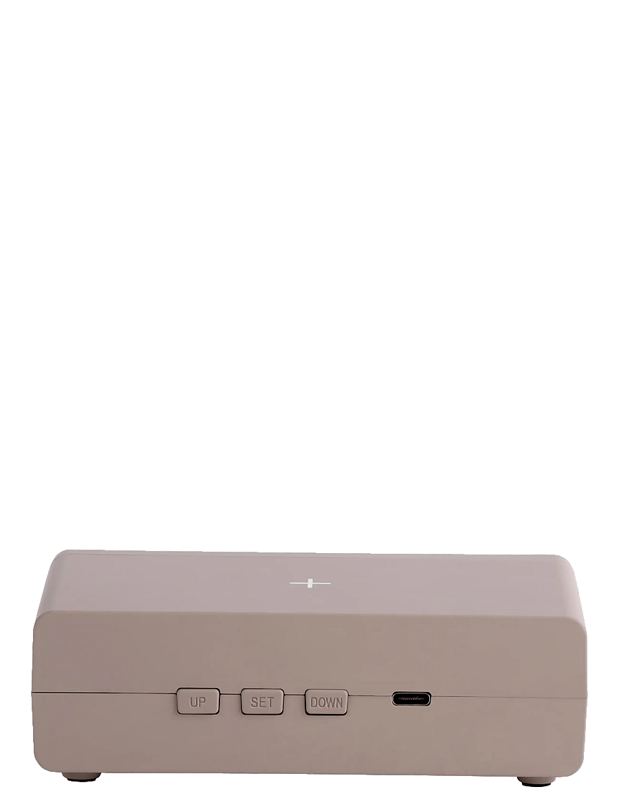 KARLSSON - Alarm clock Berlin LCD w. charger - warm grey - 2