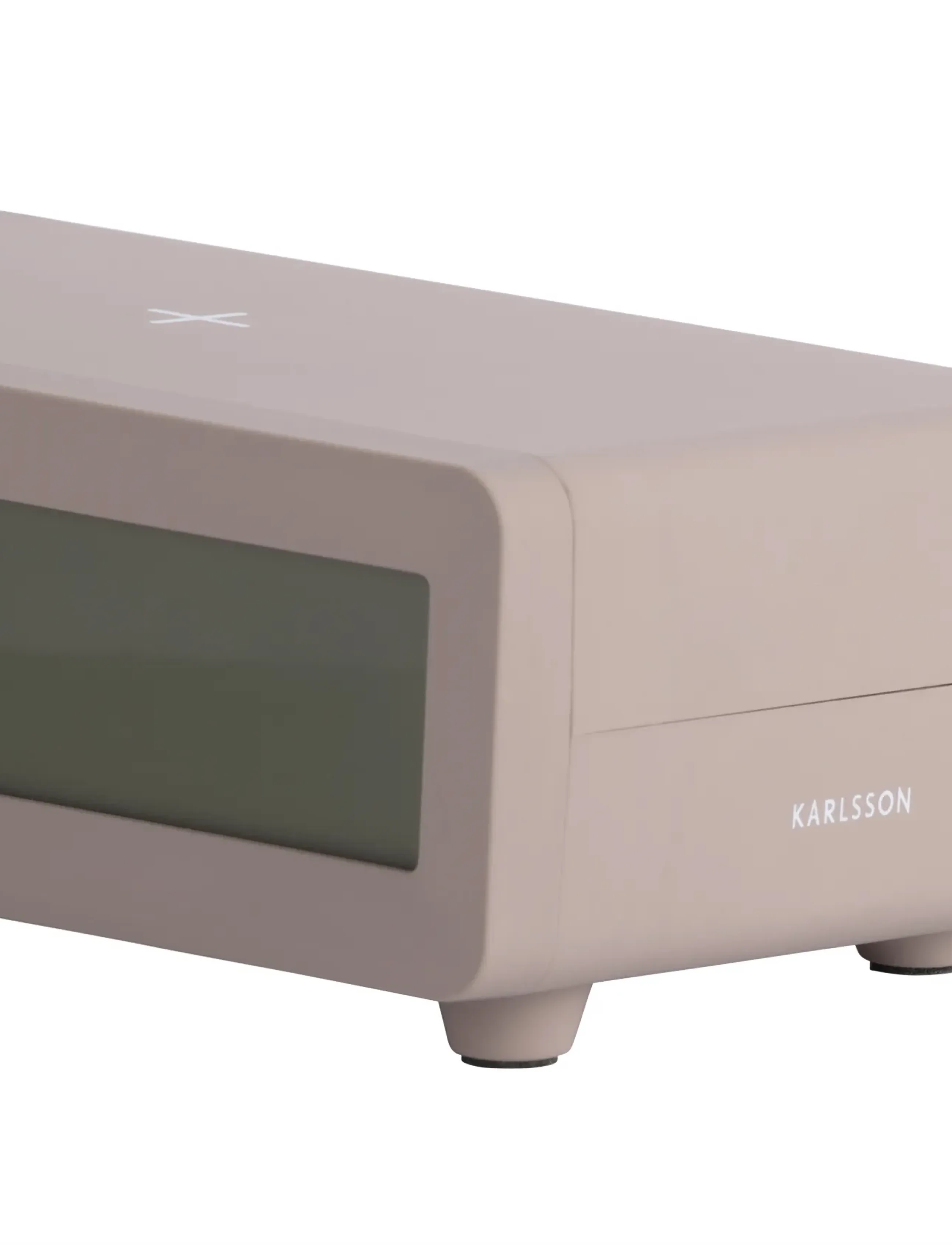KARLSSON - Alarm clock Berlin LCD w. charger - warm grey - 4