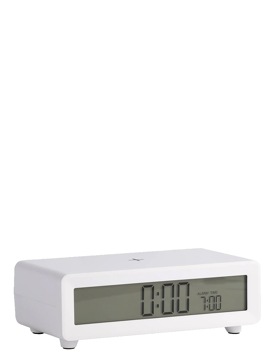 KARLSSON - Alarm clock Berlin LCD w. charger - white - 0