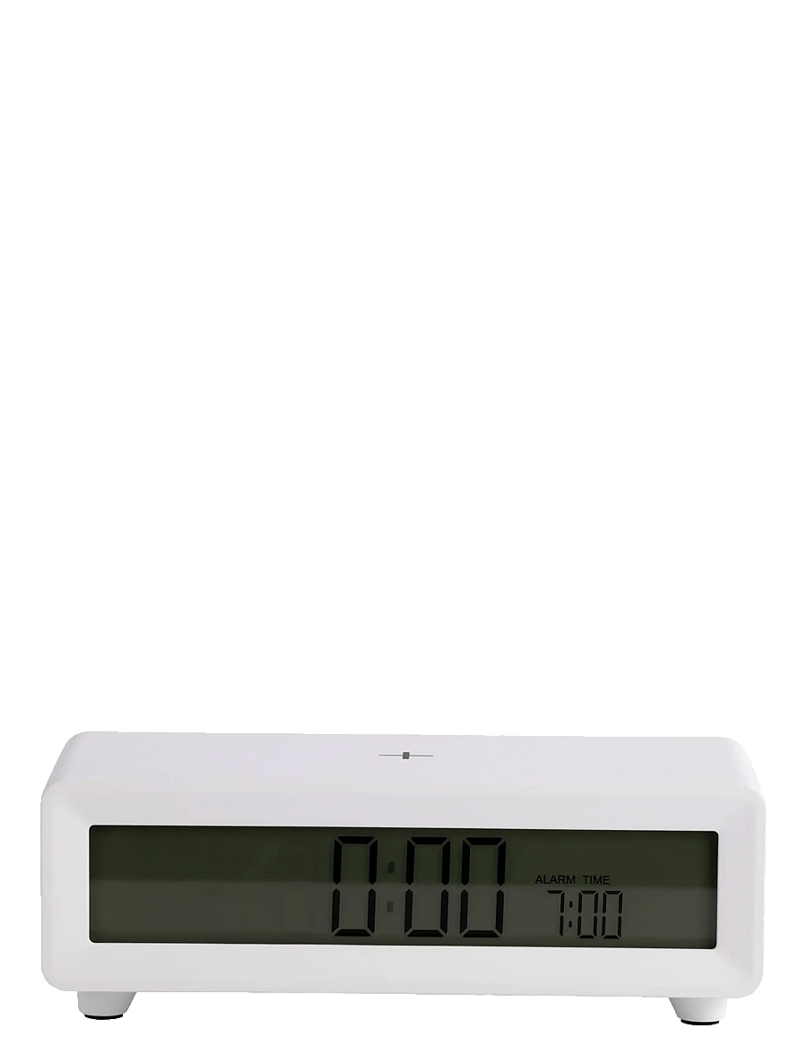 KARLSSON - Alarm clock Berlin LCD w. charger - white - 1