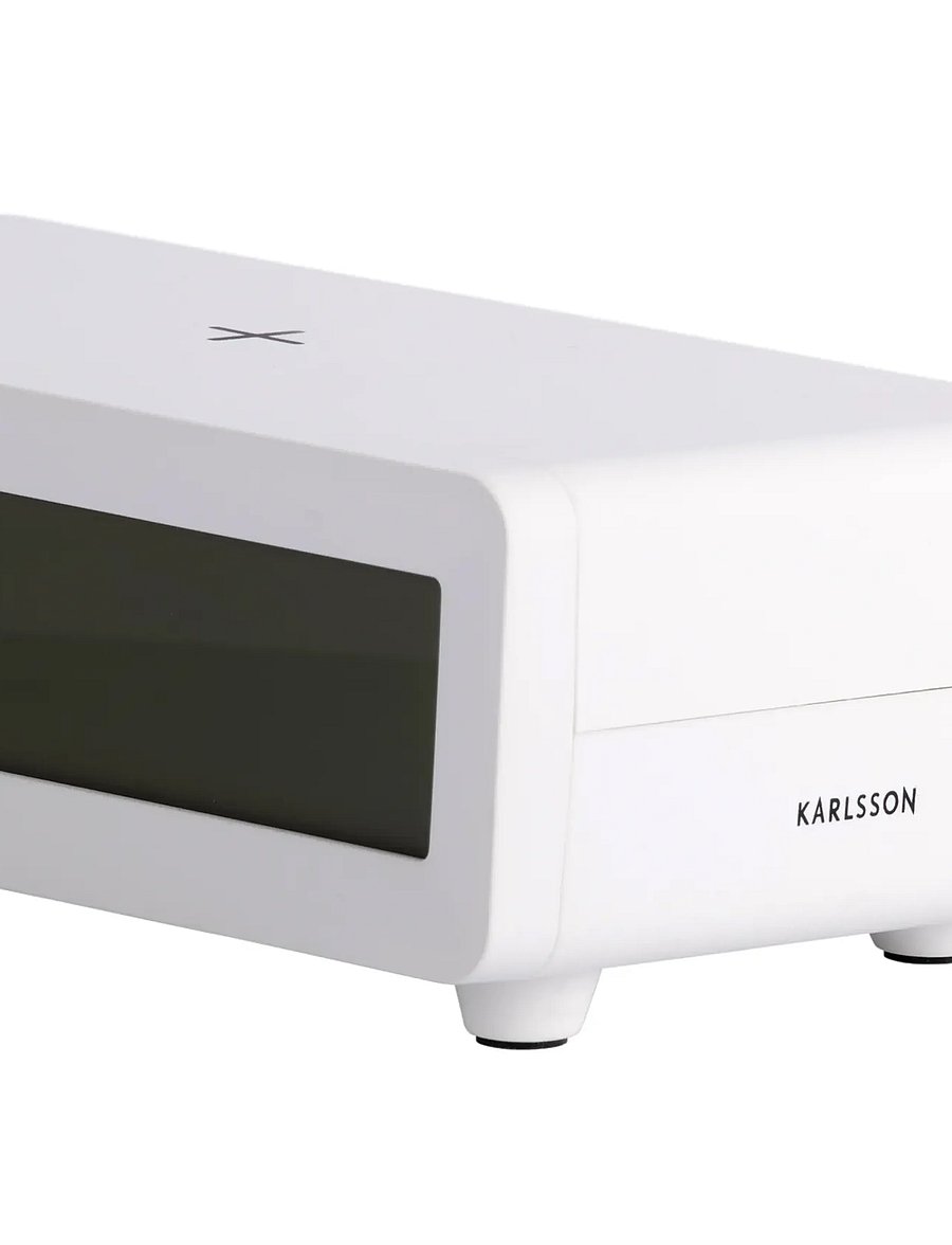 KARLSSON - Alarm clock Berlin LCD w. charger - white - 4