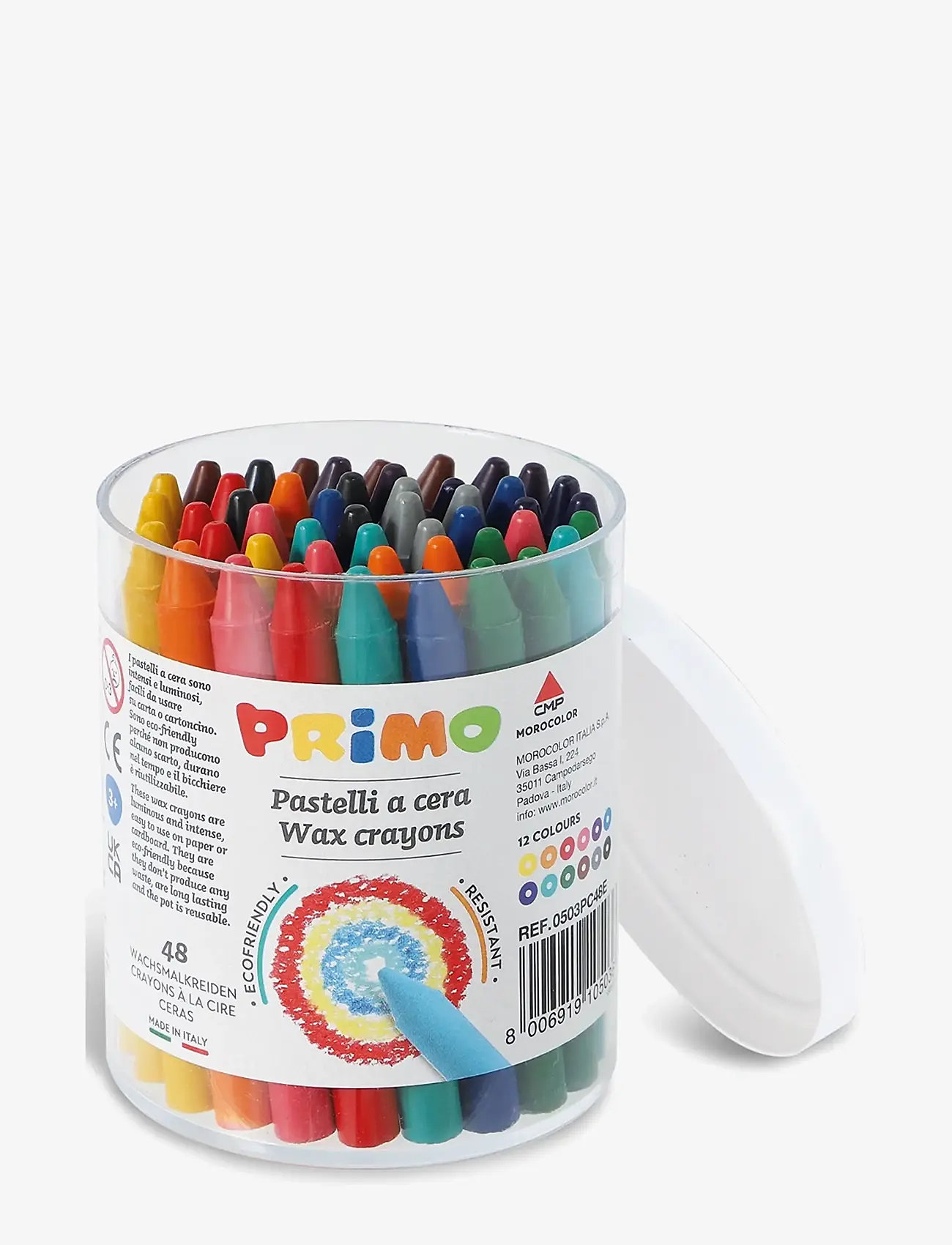 Primo - Crayons 48 pcs - Bucket with 12 Colours - pliiatsid - multi - 0