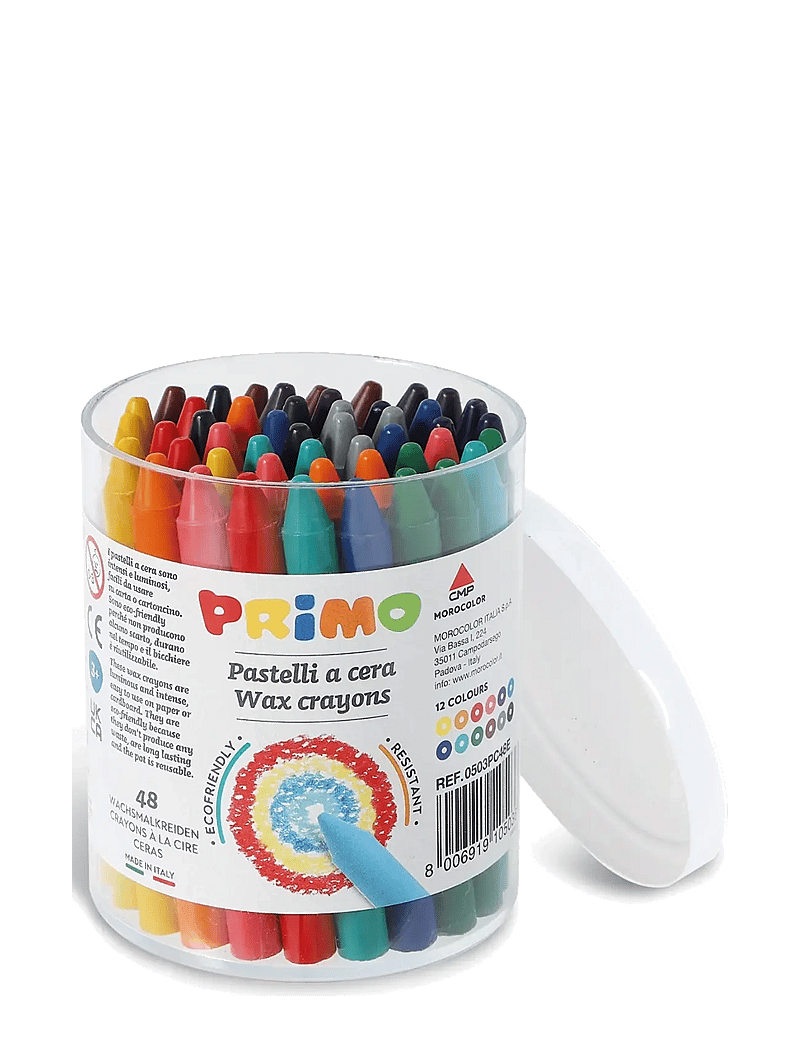 Primo - Crayons 48 pcs - Bucket with 12 Colours - pliiatsid - multi - 0