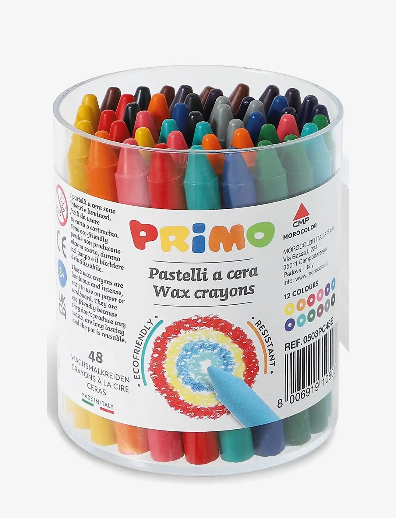 Primo - Crayons 48 pcs - Bucket with 12 Colours - pliiatsid - multi - 1