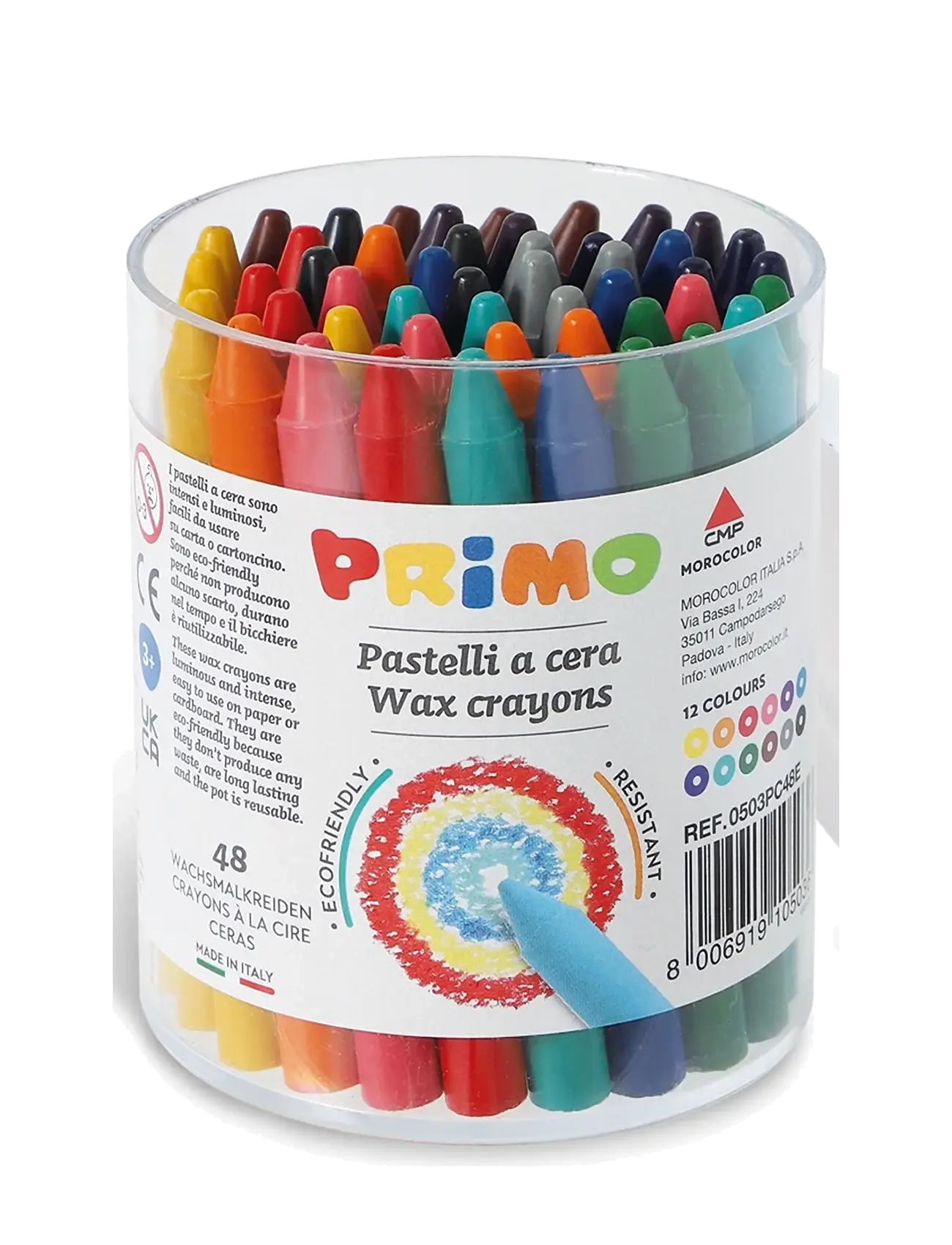 Primo - Crayons 48 pcs - Bucket with 12 Colours - pennor - multi - 1