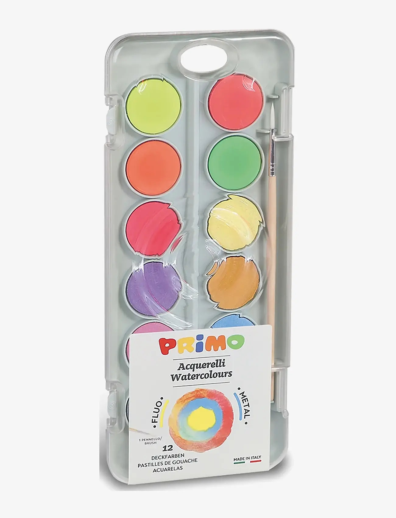 Primo - Watercolour Palette - 12 pcs M Metallic Neon - paints - multi - 0