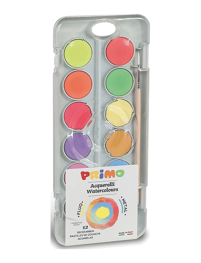 Primo - Watercolour Palette - 12 pcs M Metallic Neon - paints - multi - 0