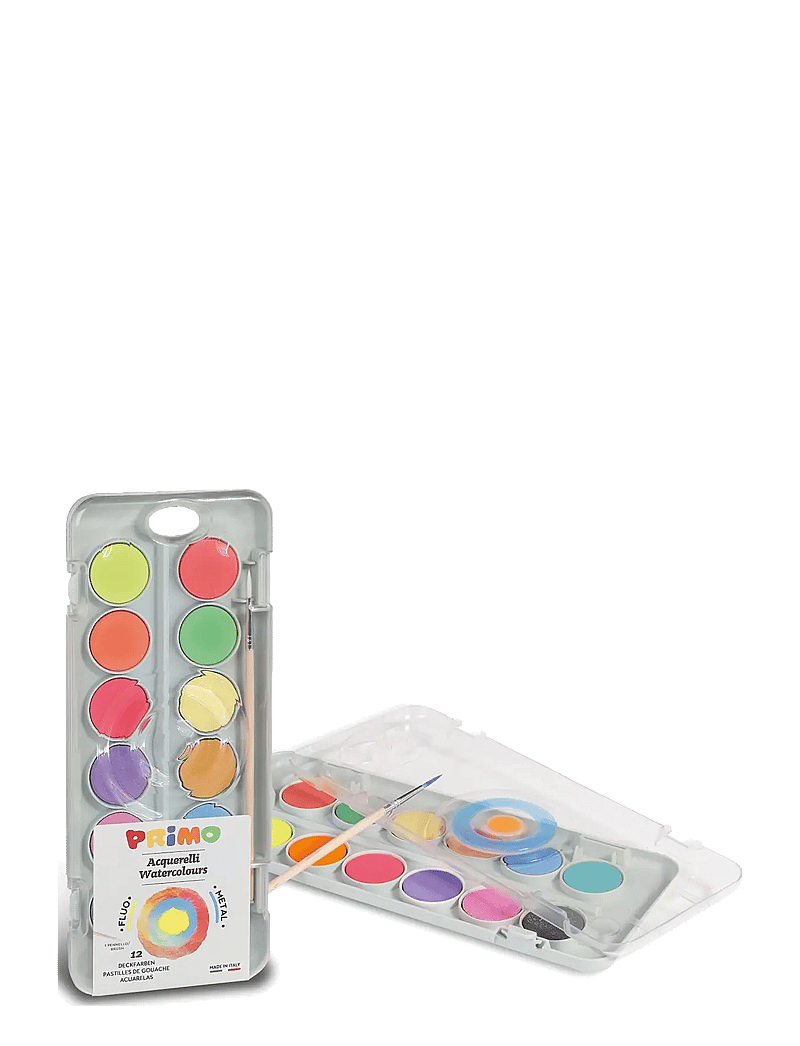 Primo - Watercolour Palette - 12 pcs M Metallic Neon - paints - multi - 1