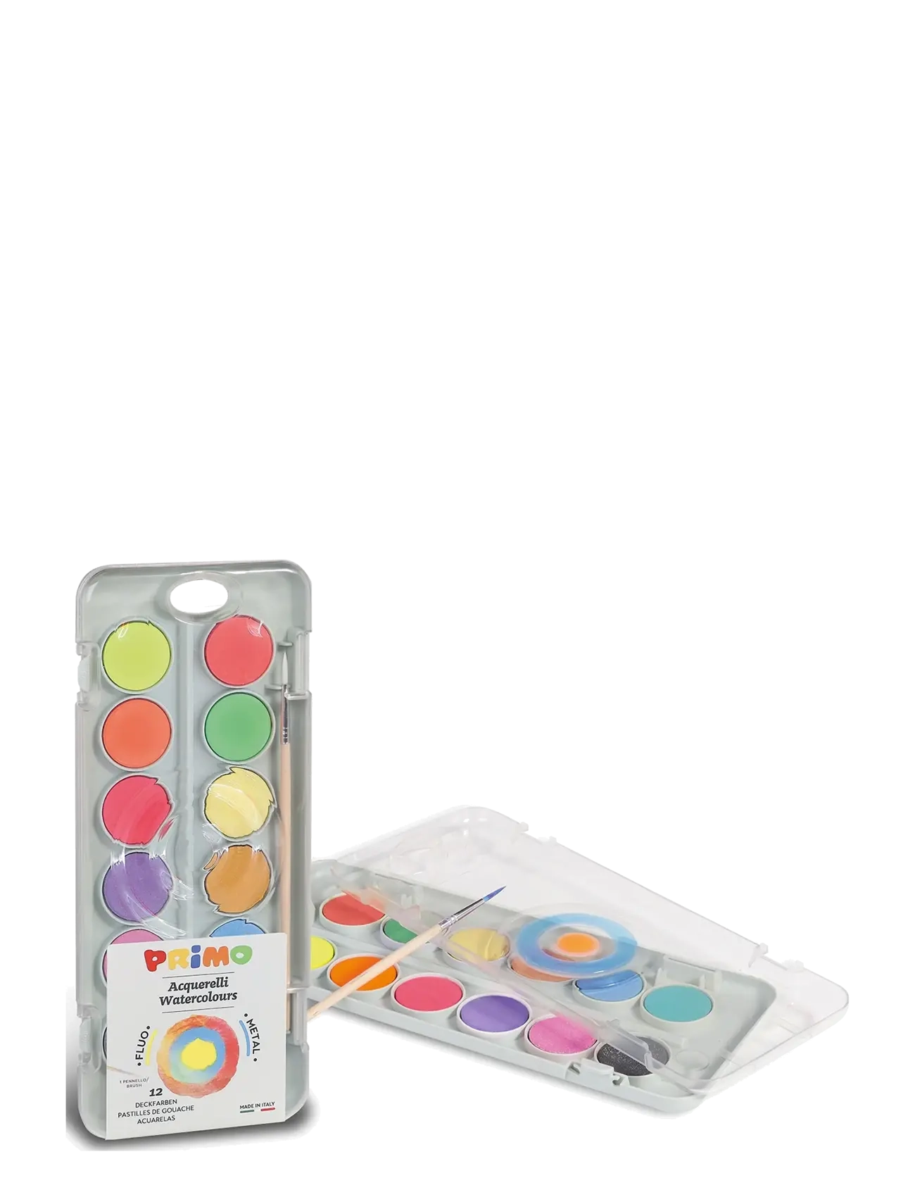 Primo - Watercolour Palette - 12 pcs M Metallic Neon - maling - multi - 1