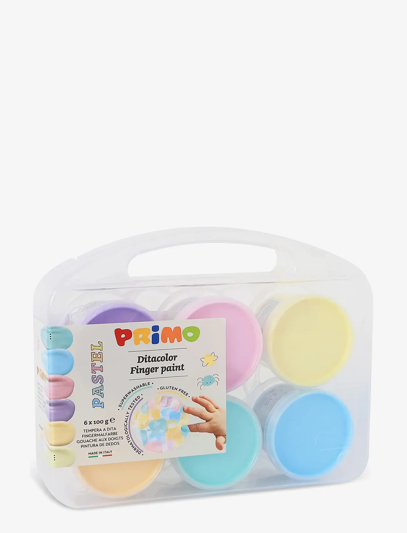 Primo - Fingerpaint 6 Pots - Pastel - värvid - multi - 1