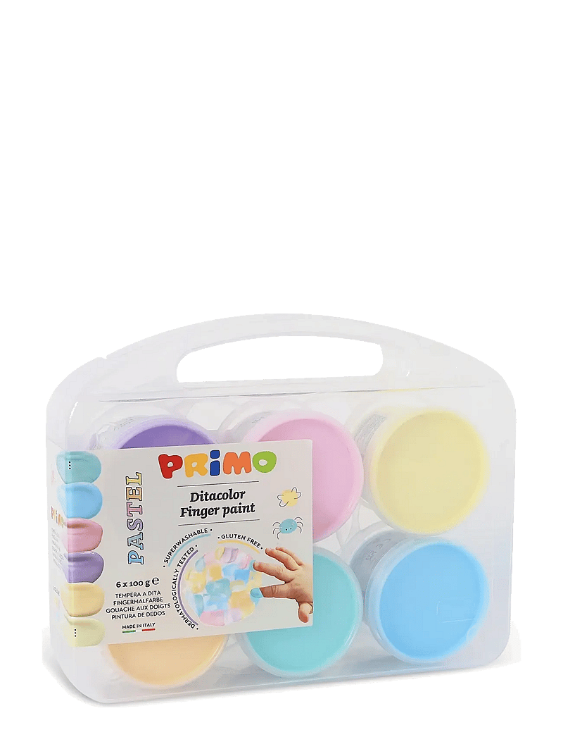 Primo - Fingerpaint 6 Pots - Pastel - värvid - multi - 1
