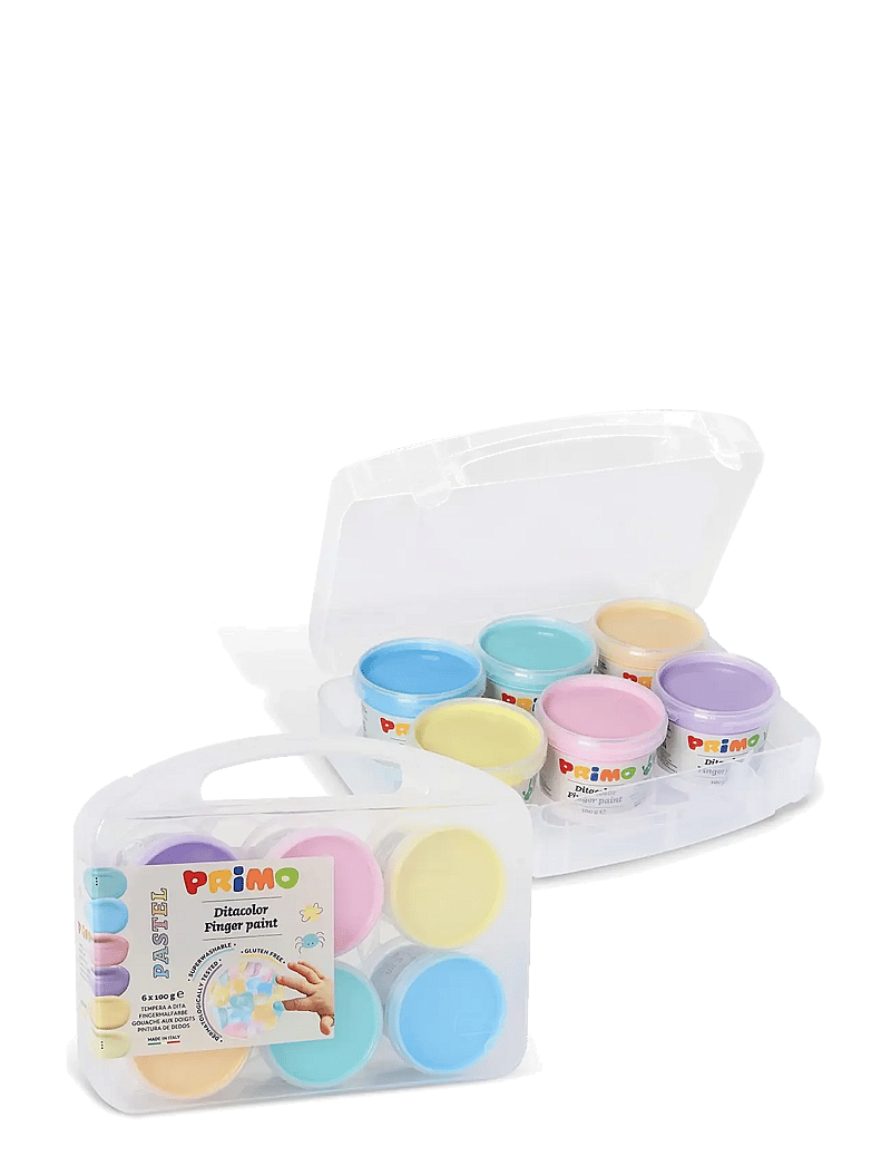 Primo - Fingerpaint 6 Pots - Pastel - värvid - multi - 2