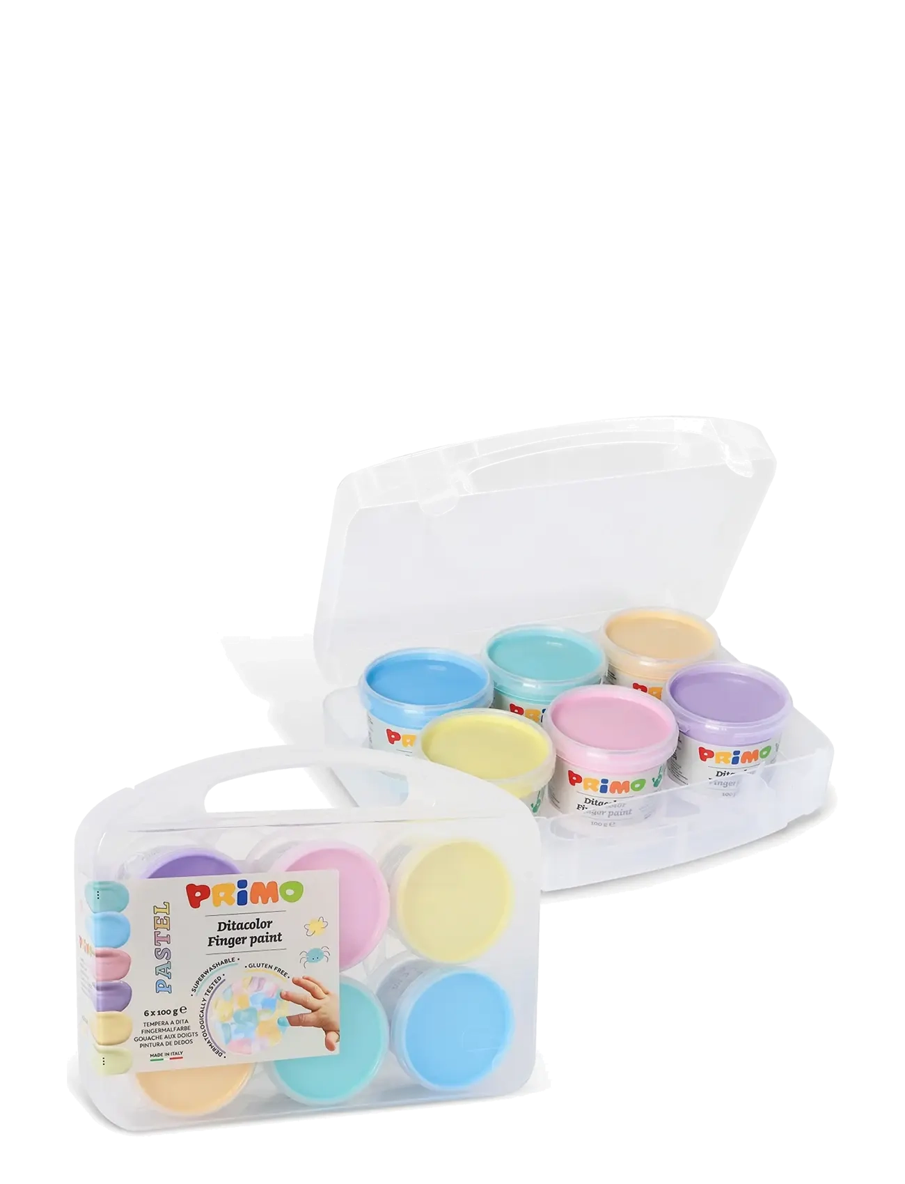 Primo - Fingerpaint 6 Pots - Pastel - farben - multi - 2