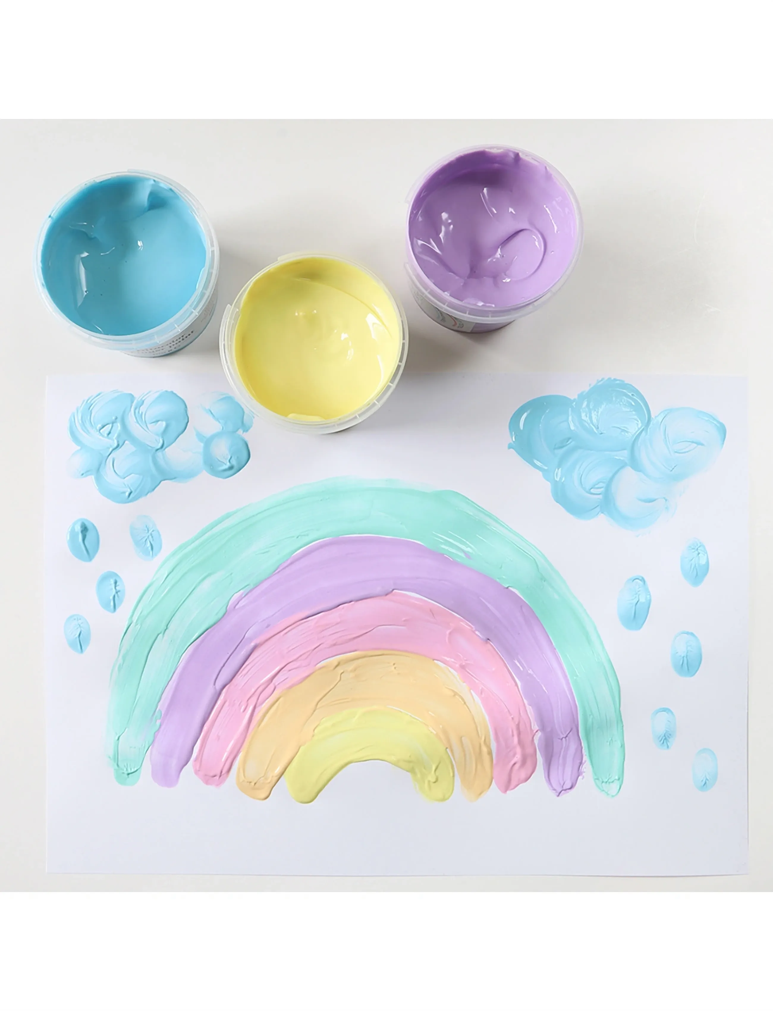 Primo Fingerpaint 6 Pots Pastel, One Size, Drawing, Mehrfarbig/gemustert - Paints, Kinder