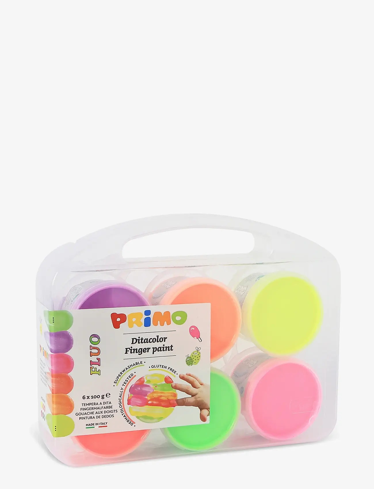 Primo - Fingerpaint 6 Pots - Neon - värvid - multi - 1
