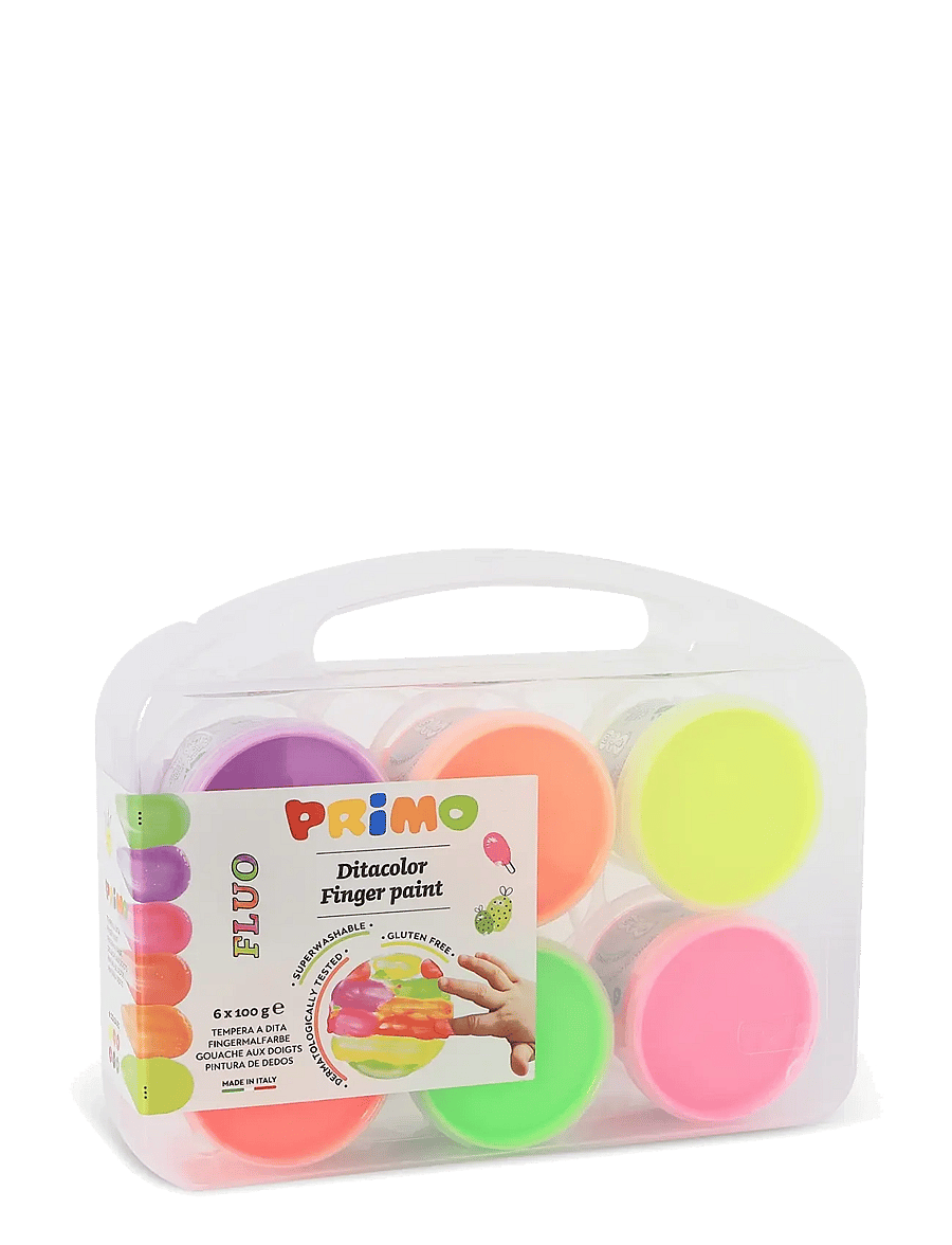 Primo - Fingerpaint 6 Pots - Neon - värvid - multi - 1