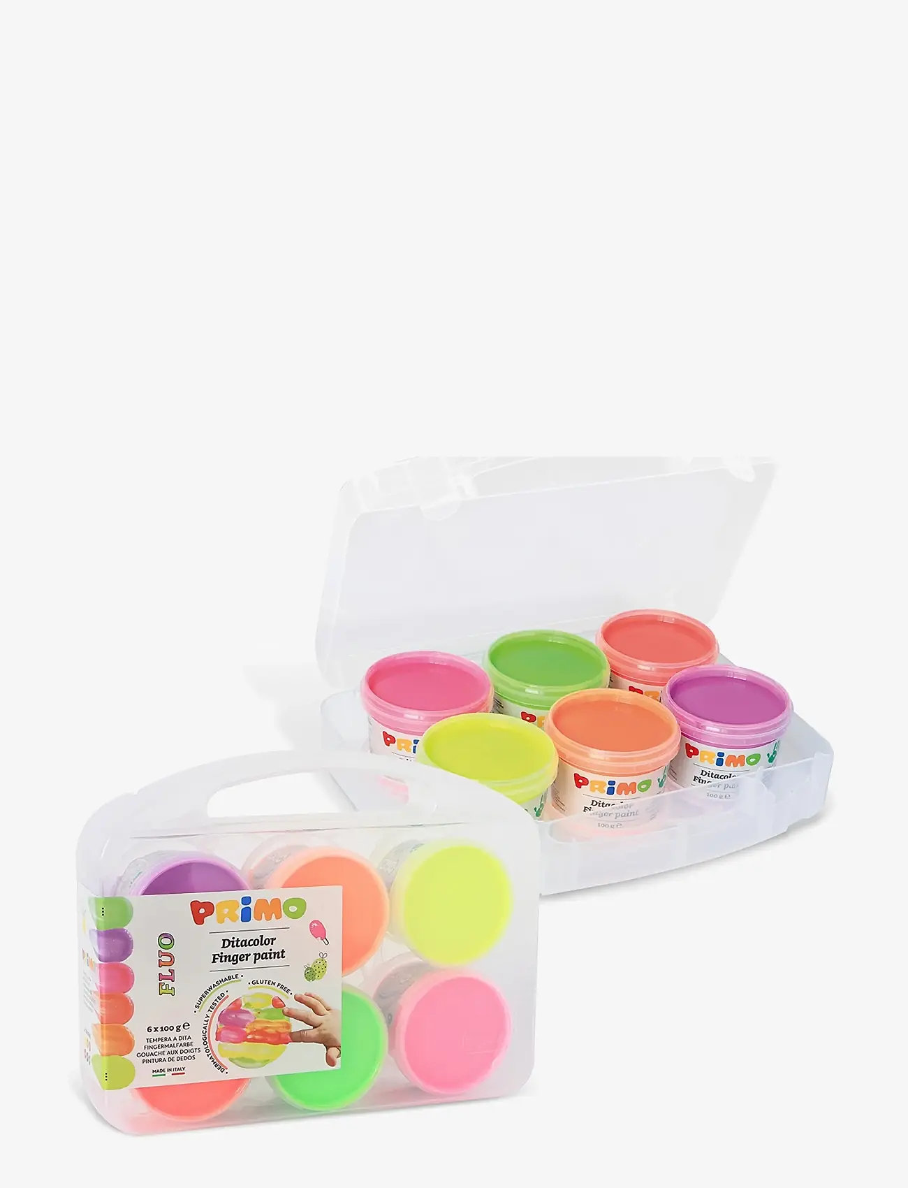Primo - Fingerpaint 6 Pots - Neon - värvid - multi - 2