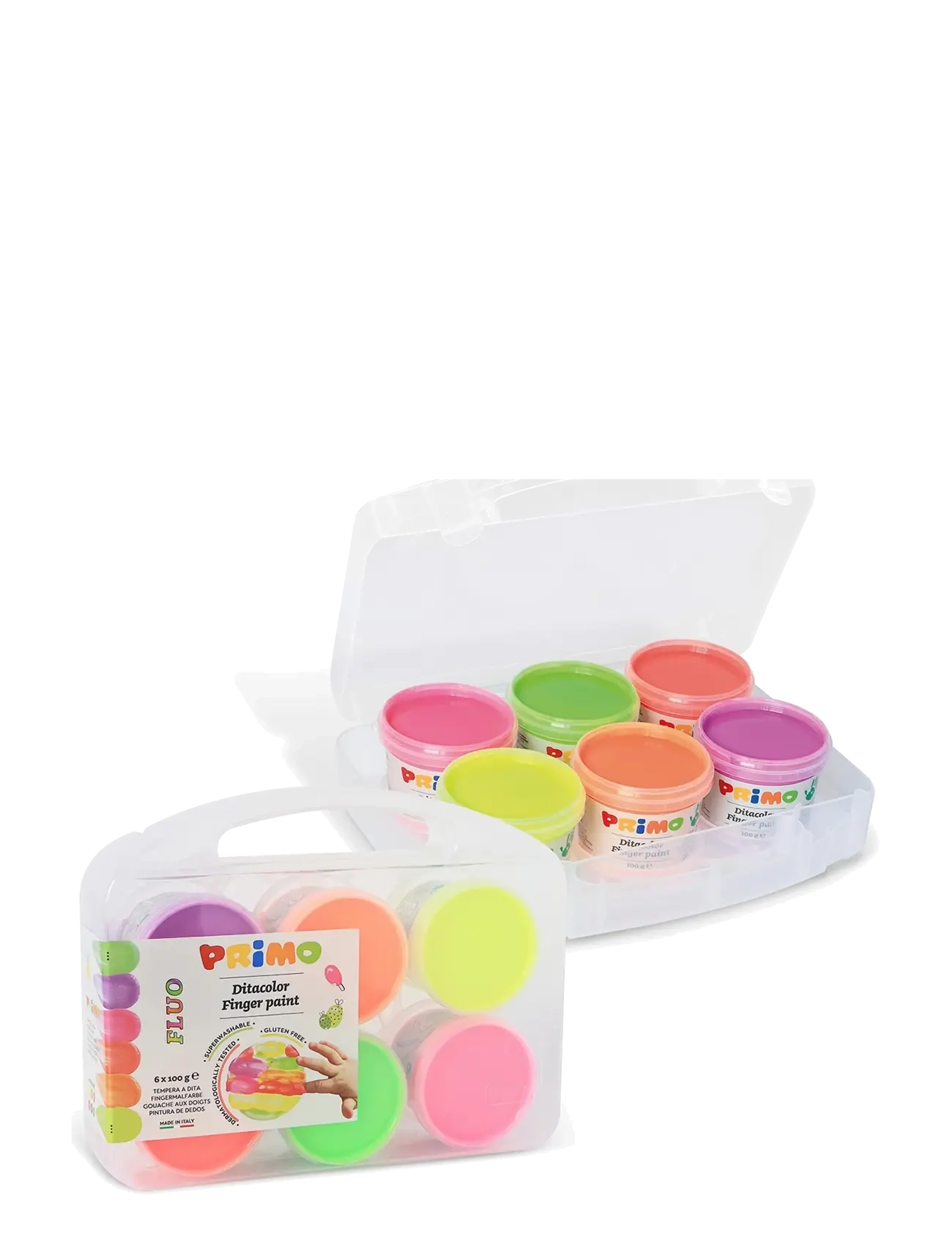 Primo - Fingerpaint 6 Pots - Neon - peintures - multi - 2