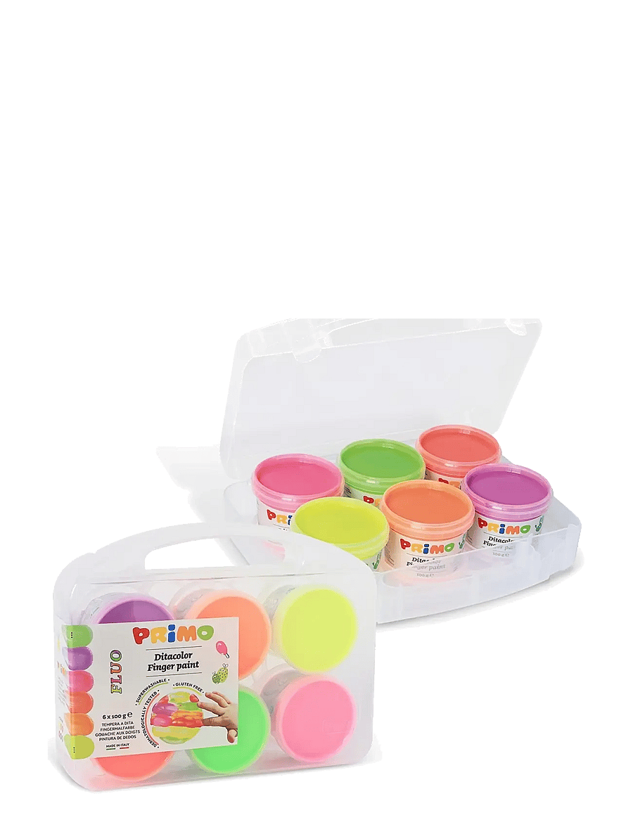 Primo - Fingerpaint 6 Pots - Neon - värvid - multi - 2