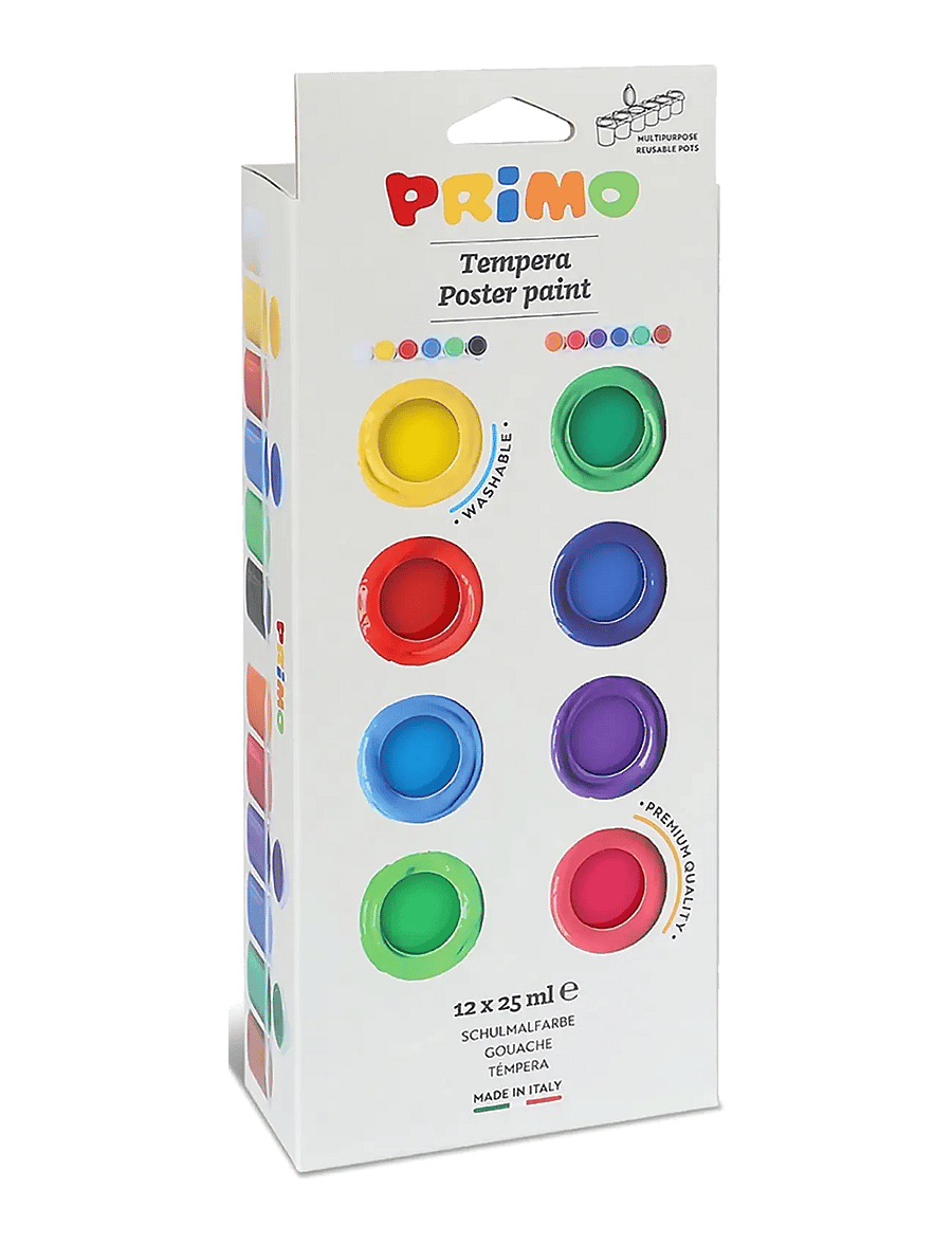 Primo - Poster Paint 12 Pots - värvid - multi - 1