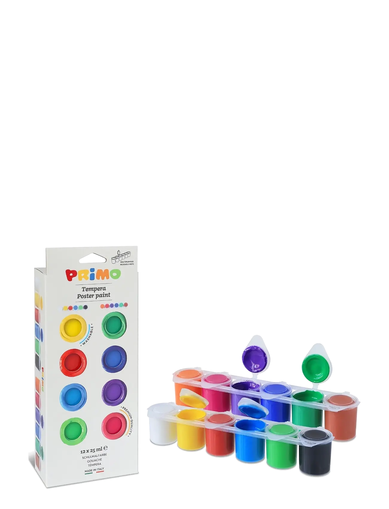 Primo - Poster Paint 12 Pots - värvid - multi - 2