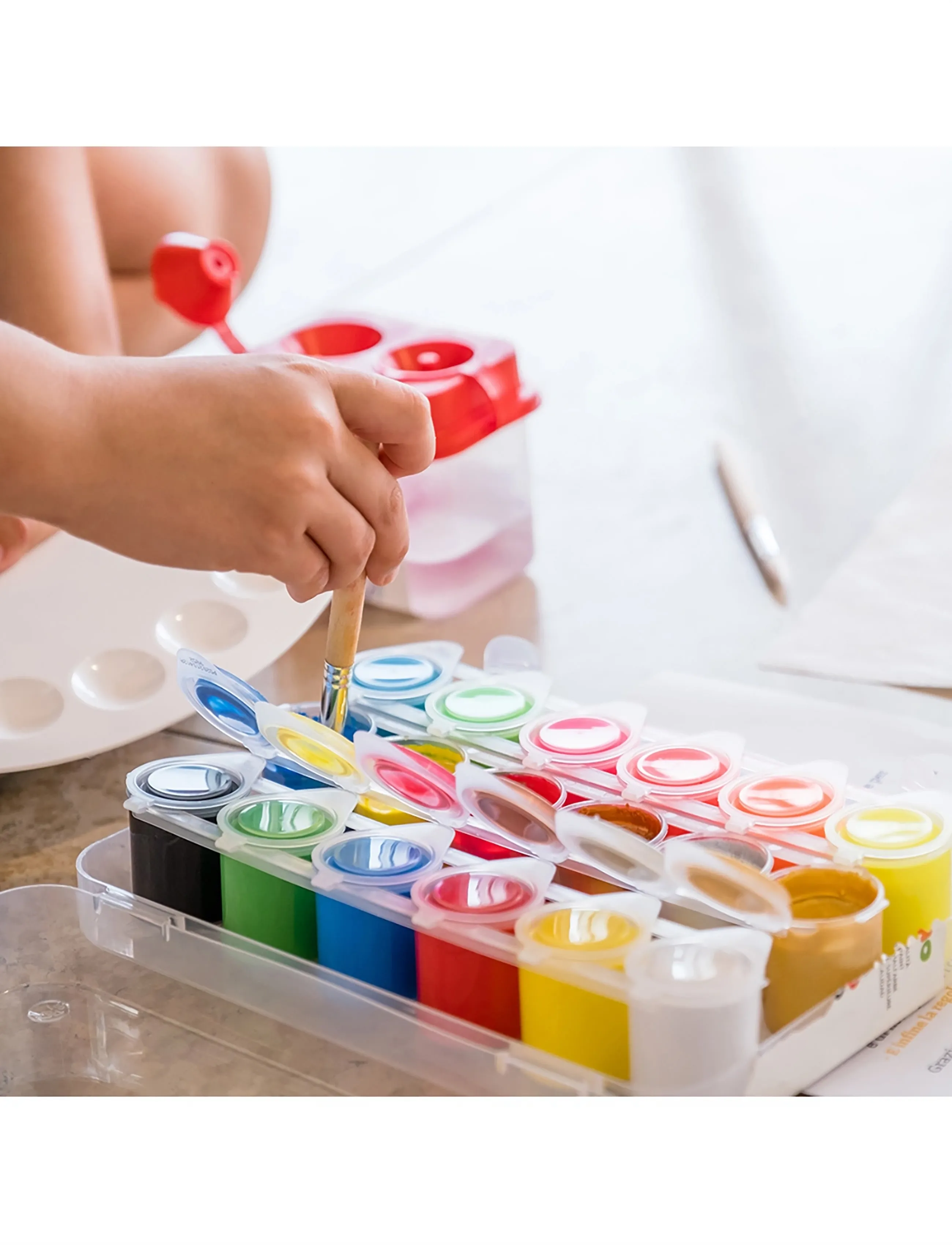 Primo Poster Paint 18 Pots Metallic Neon, One Size, Drawing, Mehrfarbig/gemustert - Paints, Kinder
