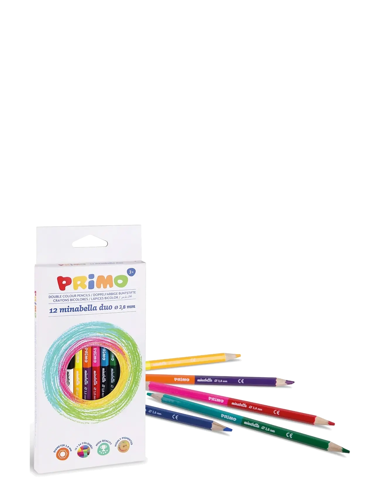 Primo - Colour Pencils 12 pcs - Minabella - Double Sided - pennor - multi - 1