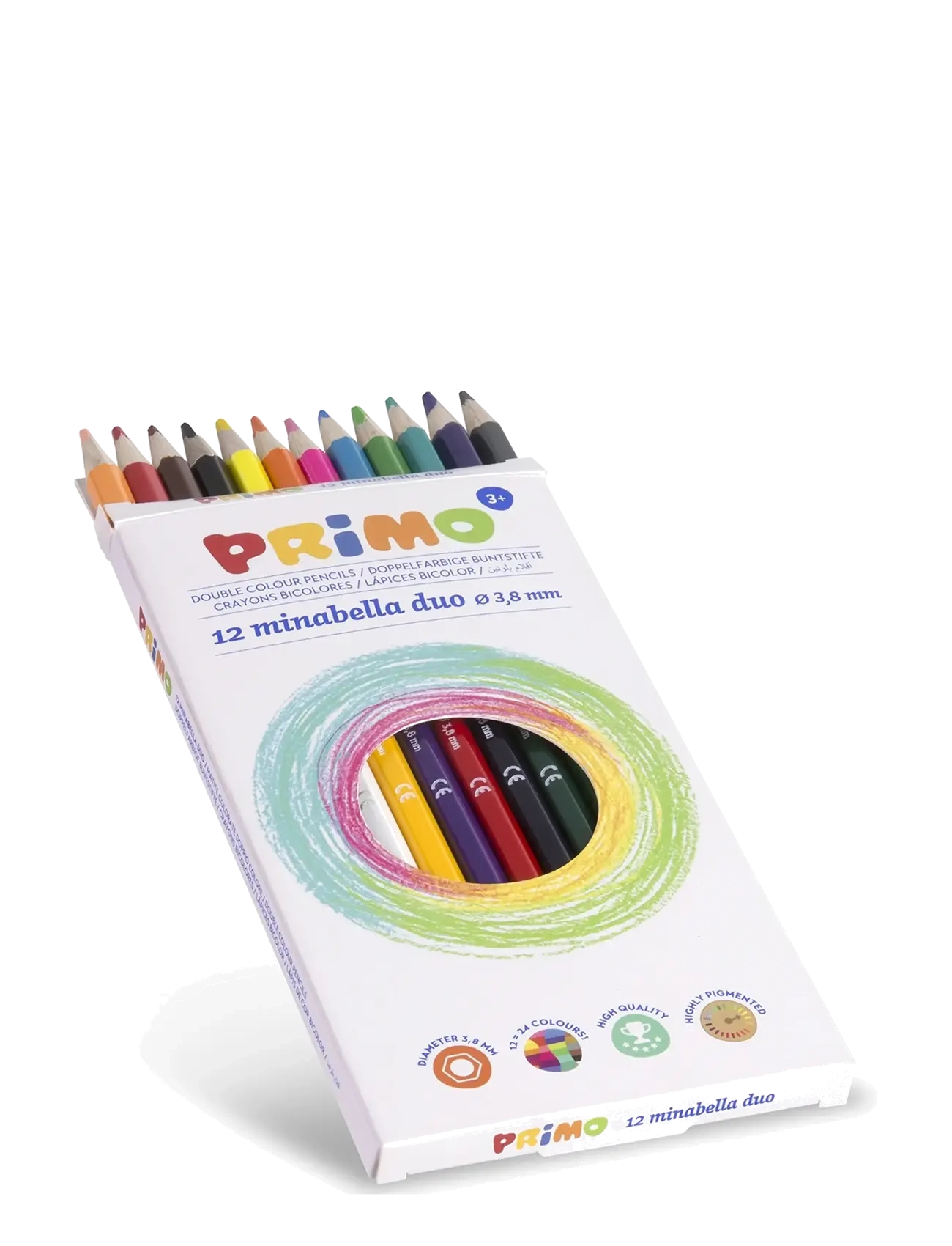 Primo - Colour Pencils 12 pcs - Minabella - Double Sided - pennor - multi - 2