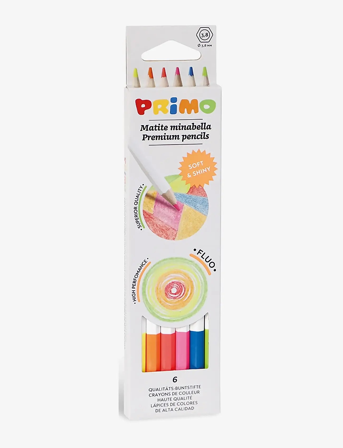Primo - Colour Pencils 6 pcs - Minabella - Neon - pliiatsid - multi - 0