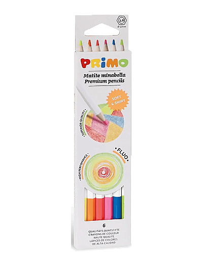Primo Colour Pencils 6 pcs - Minabella - Neon - Pliiatsid - MULTI / multi