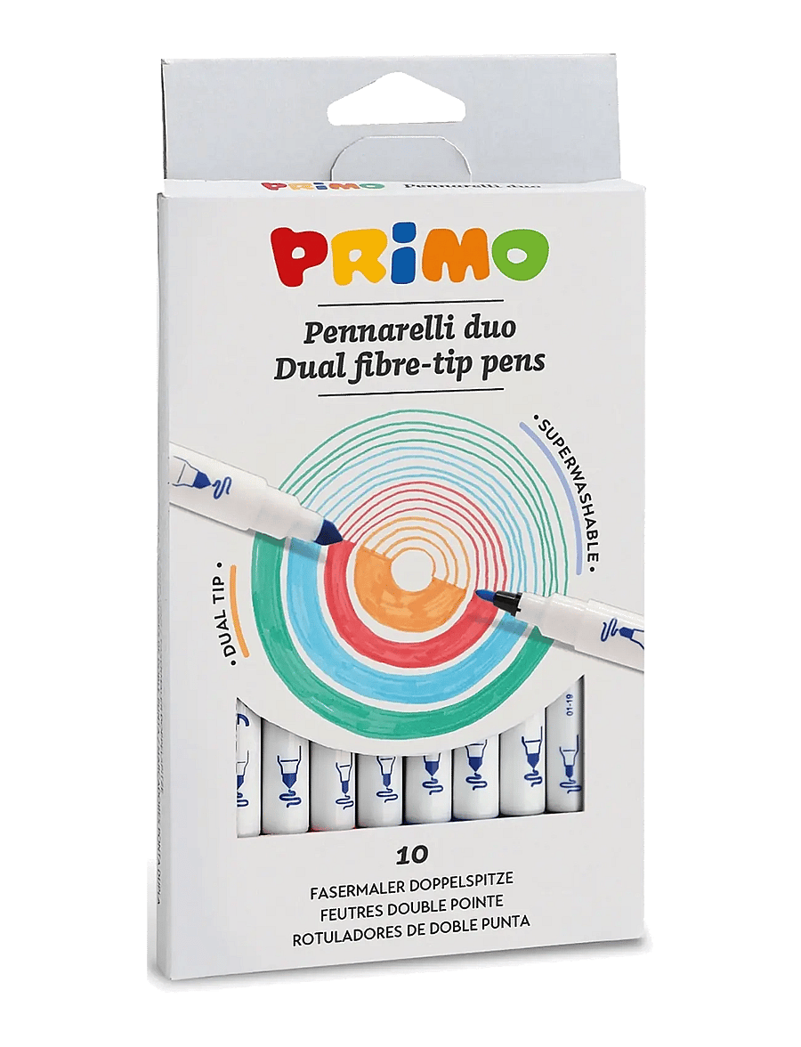 Primo - Fibre-tip Pens 10 pcs - Double Sided - kirjatarbed - multi - 0