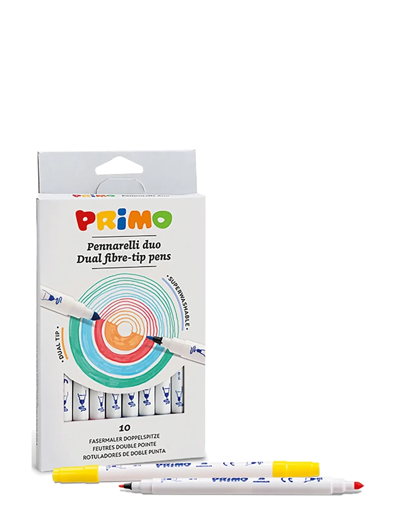 Primo - Fibre-tip Pens 10 pcs - Double Sided - skrivesæt - multi - 1