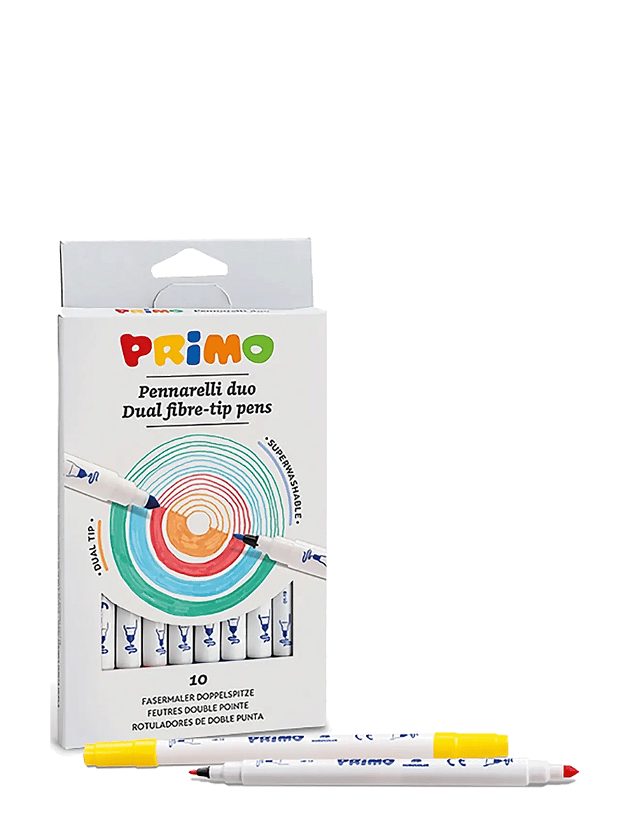 Primo - Fibre-tip Pens 10 pcs - Double Sided - kirjatarbed - multi - 1