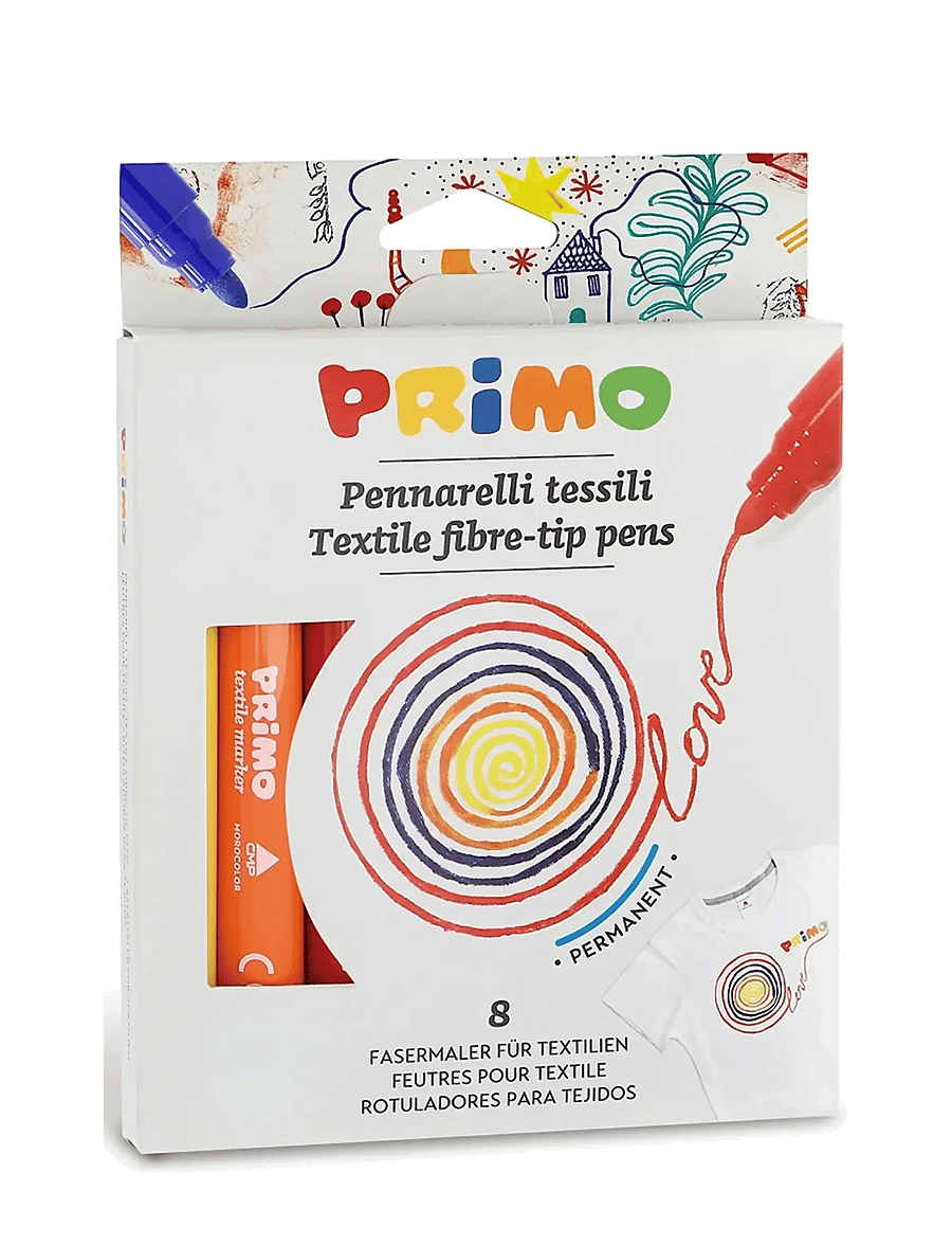 Primo - Felt-tip Pens 8 pcs - Textile - pliiatsid - multi - 0