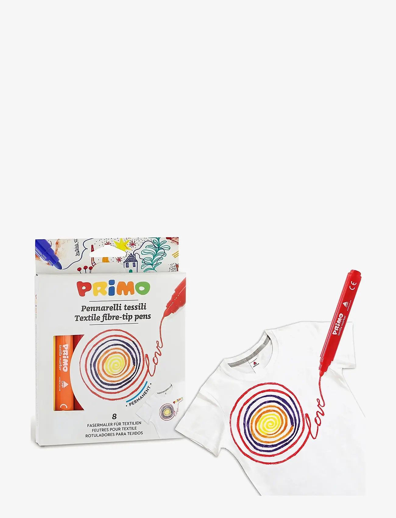 Primo - Felt-tip Pens 8 pcs - Textile - pennor - multi - 2