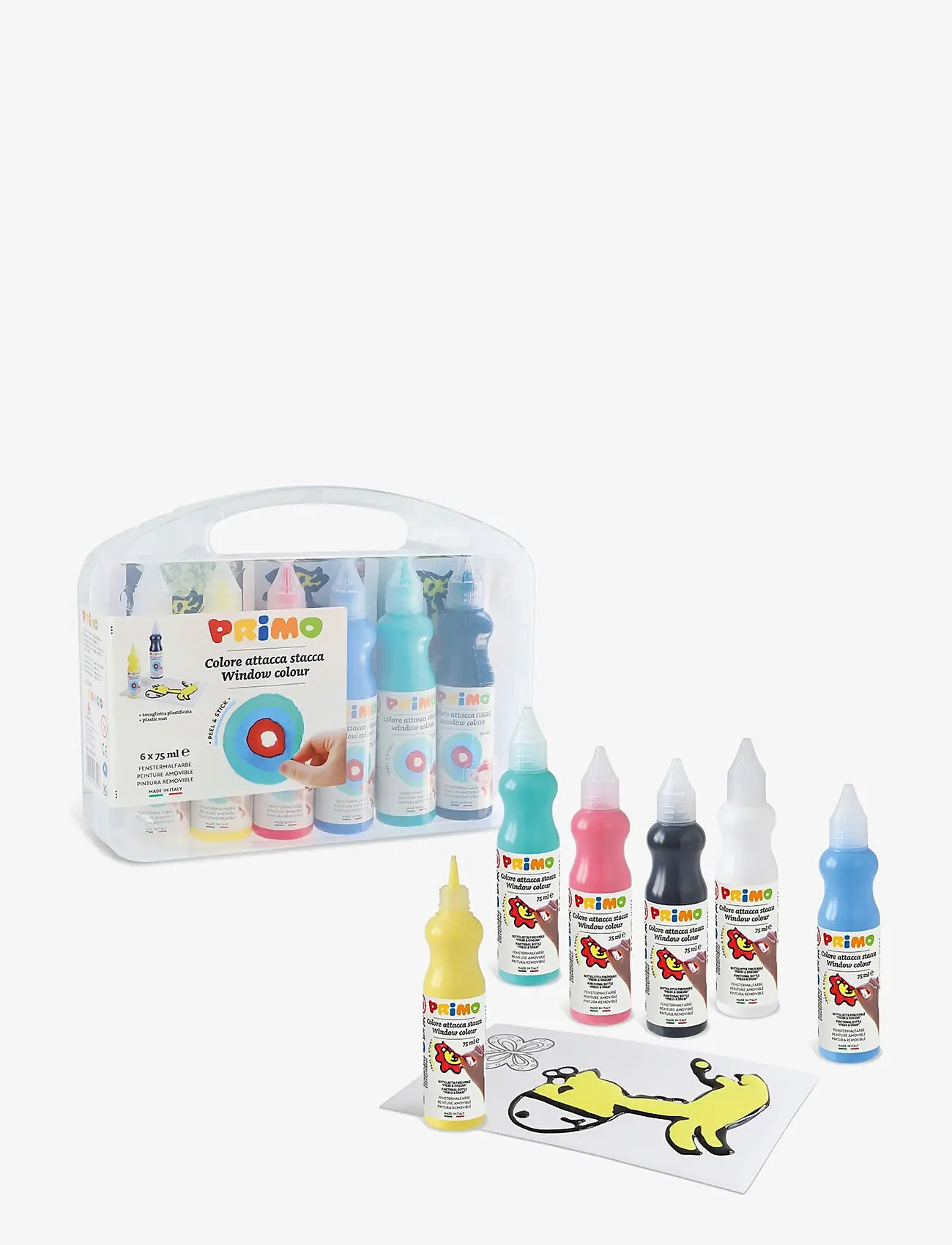 Primo - Window Paint - 6 Bottles 75 ml - maling - multi - 1